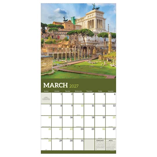 2027 Italy Wall Calendar